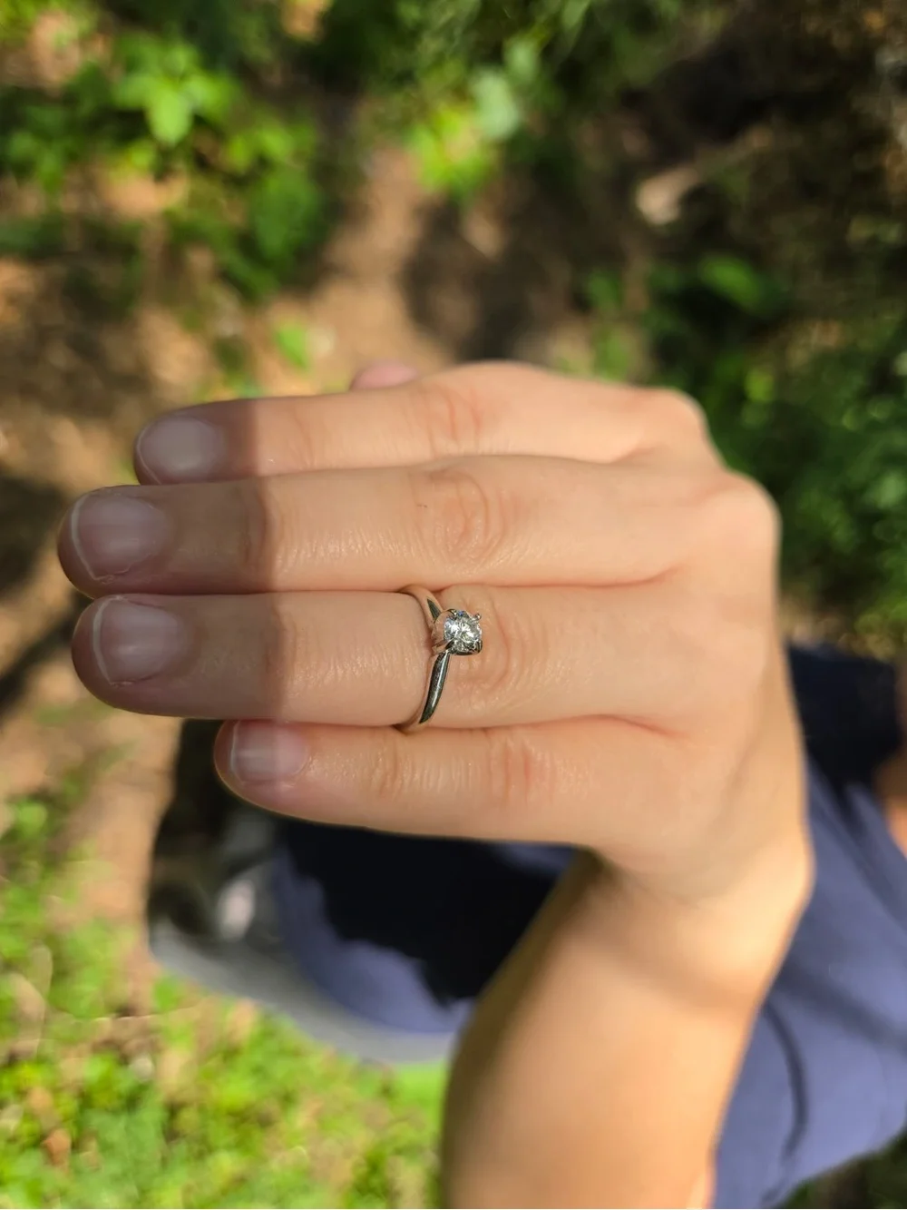 14k White Gold and Diamond Wedding Ring Set